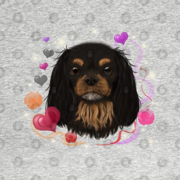 Black and Tan Cavalier King Charles Spaniel Love Design by Cavalier Gifts